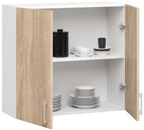 Horná kuchynská skrinka LIMA W80 D2 H720 biela / dub sonoma