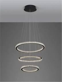 LED luster Ginevra 51 čierne