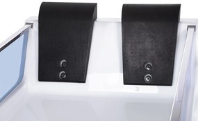 Vírivá vaňa s LED osvetlením 180 x 120 cm biela CURACAO Beliani