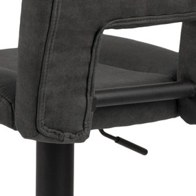 Otočná barová stolička Sylvie tmavo sivá/čierna