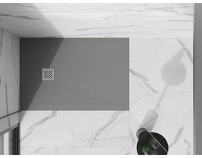 Mexen Stone+, obdĺžniková vanička z minerálneho kompozitu 120 x 70 cm, šedá-betónová, 44617012