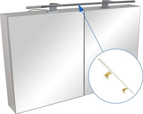 Comodo Zrkadlová skrinka Montana 100 ZS LED-G s osvetlením Any LED 80 G, zlatá