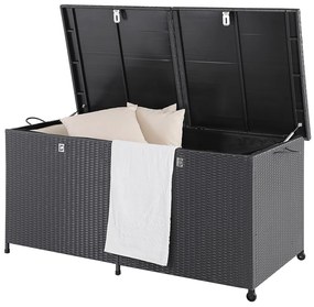 InternetovaZahrada Úložný box s kolieskami 800 L - čierny