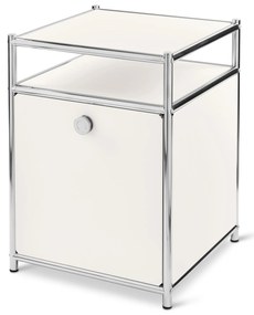 Kovový kontajner na kolieskach »CN3« s výklopnou doskou, biely