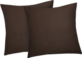 Obliečka na vankúš (2 ks) Satin 40x40 cm, hnedý%