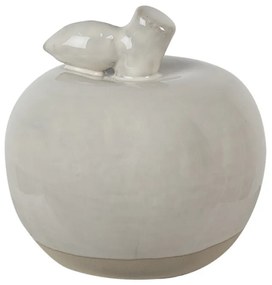 Béžová porcelánová dekorácia jablko Apple XS - Ø 6*6 cm