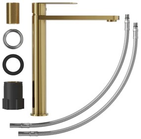 BATH DELUXE 28-027-02-64-02 - Umývadlová batéria TARNBY 27,3 cm lesklá mosadz