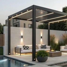 Zuma Line SJ20210-2W- Vonkajšie nást.svítidlo HARMONIA 2xGU10/35W/230V IP44 čierna