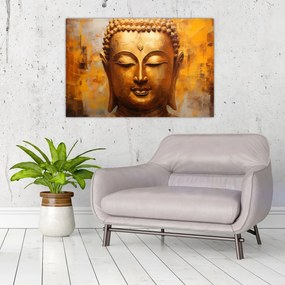 Obraz - Budha, olejomaľba (90x60 cm)