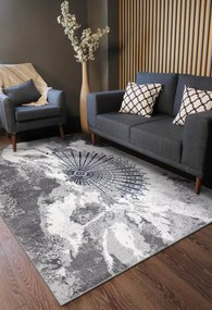 Koberec ALLURE 5715 svetlosivý / granátový