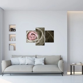 Obraz - Abstraktné ruže svetlo ružová (90x60 cm)