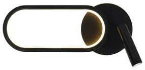 LED Nástenné svietidlo MONET LED/13W/230V + LED/2W 3000/4000/6000K čierna