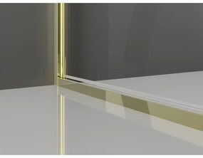 Mexen Exo, výklopný sprchový kút 70 x 70 cm, číre sklo, zlatá, 817-070-070-50-00