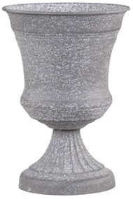 Zinková antik plechová váza na nohe Wallier - Ø 14*20 cm