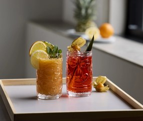 Poháriky na koktaily Tiki 450 ml priehľadné 4 ks