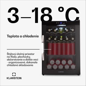 Klarstein Chladnička Coachella 60 Smart, Wifi, LED, 3 police, Podsvietenie, EEK E