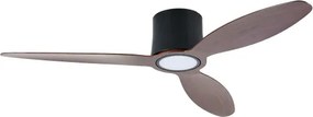 ZEVENTI - stropný LED ventilátor VENTORA LED/24W/230V Wi-Fi Tuya čierna/orech + diaľkové ovládanie