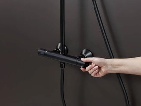 Hansgrohe Vernis Blend, termostatická sprchová súprava, hlavová sprcha + ručná sprcha, čierna matná, HAN-26276670