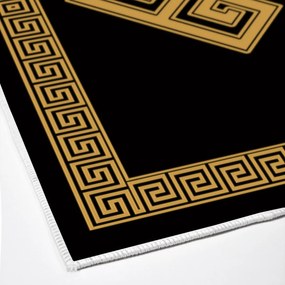 Sada 2 kusů koupelnových předložek Labyrinth zlatá/černá