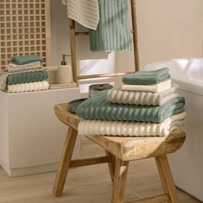 Krémovobiely froté bavlnený uterák 50x90 cm Maya – douceur d'intérieur