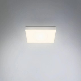 Stropné LED svietidlo Flame 21,2x21,2 cm, striebro