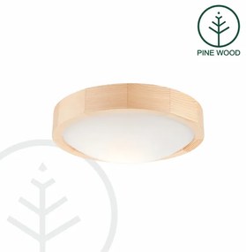 Stropné svietidlo NATURAL SLIM 1xE27/60W/230V ø 27 cm borovica