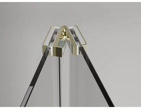 Mexen Exo, skladací sprchový kút 100 x 90 cm, číre sklo, zlatá, 816-100-090-50-00