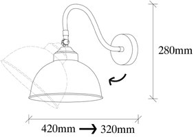 Nástenná lampa Saglam II čierna