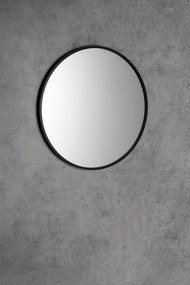 Sapho Sapho, NOTION SLIM guľaté zrkadlo v ráme, ø 40cm, čierna matná, NT400