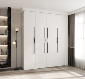 Šatníková skriňa 200 cm Carmela 40-2 (biela + čierna). Akcia -20%. Vlastná spoľahlivá doprava až k Vám domov. 1126585