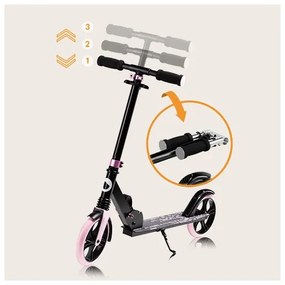 Lionelo - Detská kolobežka LUCA čierna/ružová