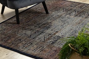 Koberec KESHAN, strapce 1251/53511 zlatý / modrý