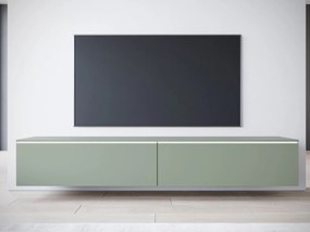 TV skrinka Dlone 180, Farby: hmlistá zelená, Osvetlenie: osvetlenie LED biele