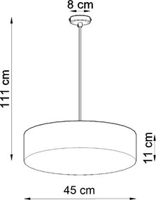 Čierne závesné svietidlo Atis – Sollux