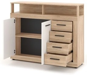 Komoda RUNA dub sonoma/biela