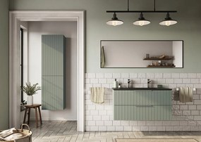 Sapho Sapho, CIRASA umývadlová skrinka s dvojitým umývadlom 121x66x46cm, verde strip, CR121-4444S-21