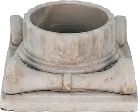 Cementový kvetináč v tvare hlavice antického stĺpu Dórsky - 21*21*11 cm