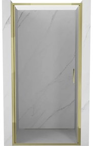 Mexen Exo, výklopné sprchové dvere 55 cm, číre sklo, zlatý profil, 817-055-000-50-00