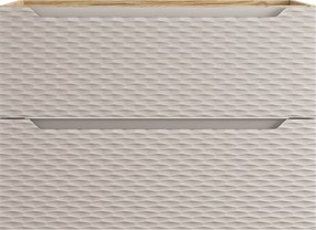 Comad Kúpeľňová skrinka pod umývadlo Ocean Beige 80 béžová/dub olejovaný