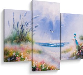 Obraz - Romantická pláž, olejomaľba (90x60 cm)
