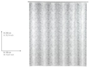 Svetlosivý sprchový záves Wenko Samoa