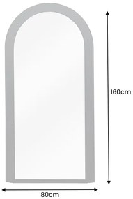 Nástenné zrkadlo Art Deco 160cm čierne
