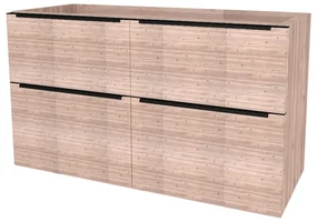 Mereo, Mereo Mailo, kúpeľňová skrinka 121 cm, čierne madlo, Multidecor, Dub Nelson, MER-CN593SBDNLS