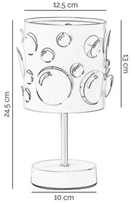 ONLI - Stolová lampa BOLLICINE 1xE14/6W/230V 22 cm biela
