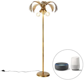 Inteligentná stojaca lampa zlatá 156 cm vrátane 2 Wi-Fi G95 - Botanica