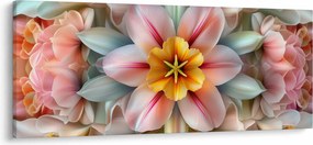 Obraz - Kaleidoskopický kvet (120x50 cm)