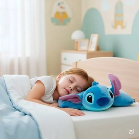 Multifunkčný relaxačný vankúš Stitch - licencia Lilo &amp; Stitch - 2v1 vankúš 45x36 cm aj plyšová hračka