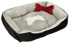 KIK Pelíšek pro psy 60x45x15cm bílý a černý