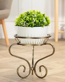 STOJAN NA KVETINÁČ MEDGRE 31,5X33 CM ZLATÁ