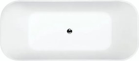 Besco Voľne stojaca vaňa z liateho mramoru Assos S-Line BW 160x70 BESCO-Typ výpuste: Click-Clack s vrchným čistením, grafit, BESCO-Rozmery: 160x70, B…